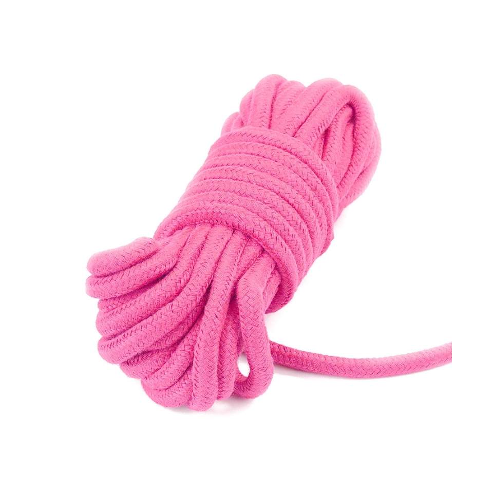 Różowa super miękka lina wykonana z bawełny - do krępowania ciała 10 m