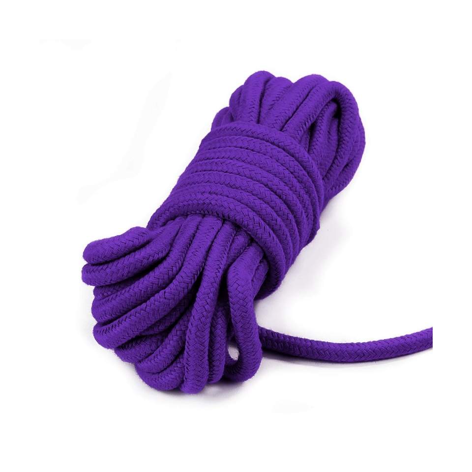 Fioletowa super miękka lina wykonana z bawełny - do krępowania ciała 10 m