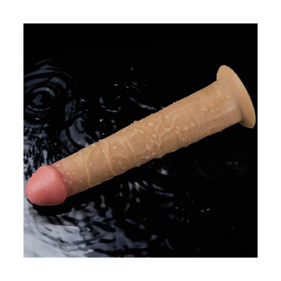 Realistyczne silikonowe dildo: 10 trybów wibracji i obrotów,  zdalnie sterowane oraz ładowanie USB- 25,3cm