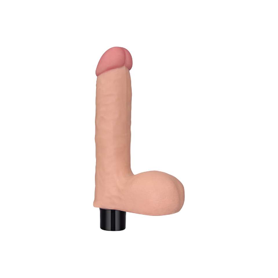 Realistyczne dildo, wykonane z super miękkiego materiału imitującego prawdziwą skórę, 10 trybów wibracji: 20,3cm