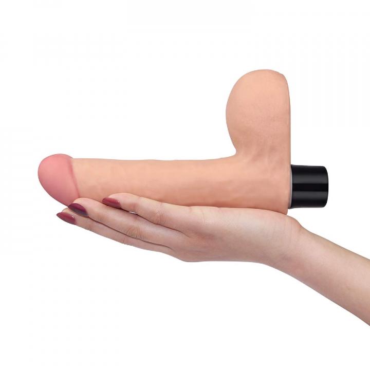 Realistyczne dildo, wykonane z super miękkiego materiału imitującego prawdziwą skórę, 10 trybów wibracji: 20,3cm