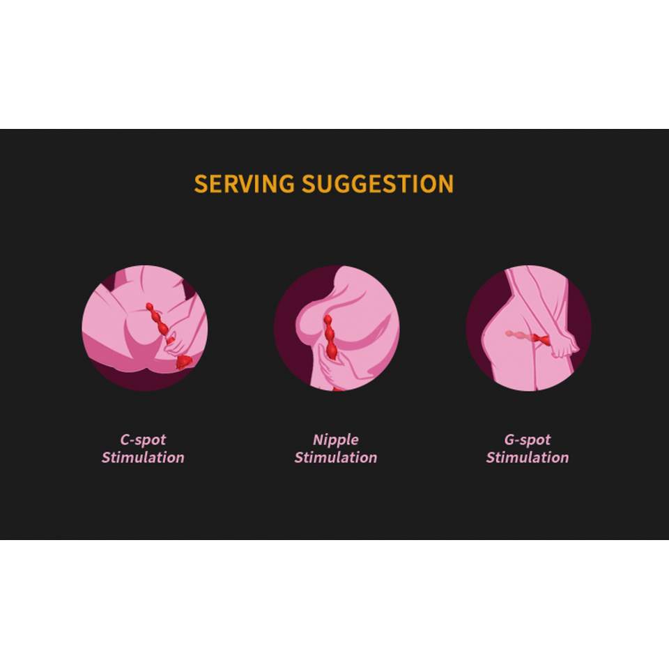 Wibrujace koraliki analne wykonane z silikonu- 19,5cm: 9 trybów cichej wibracji