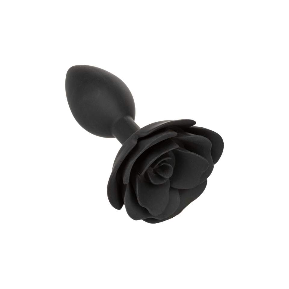 Silikonowy korek analny w kształcie róży: rozmiar L