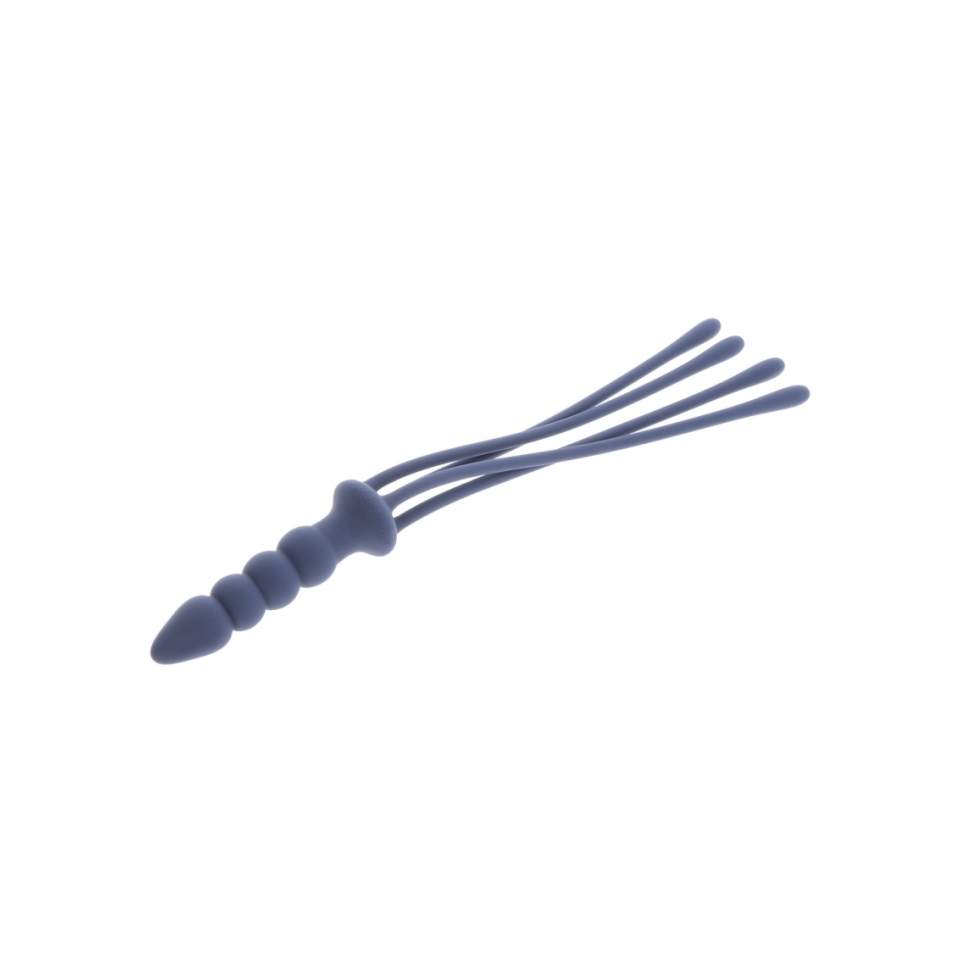 Podwójna przyjemność: silikonowy korek analny + pejcz