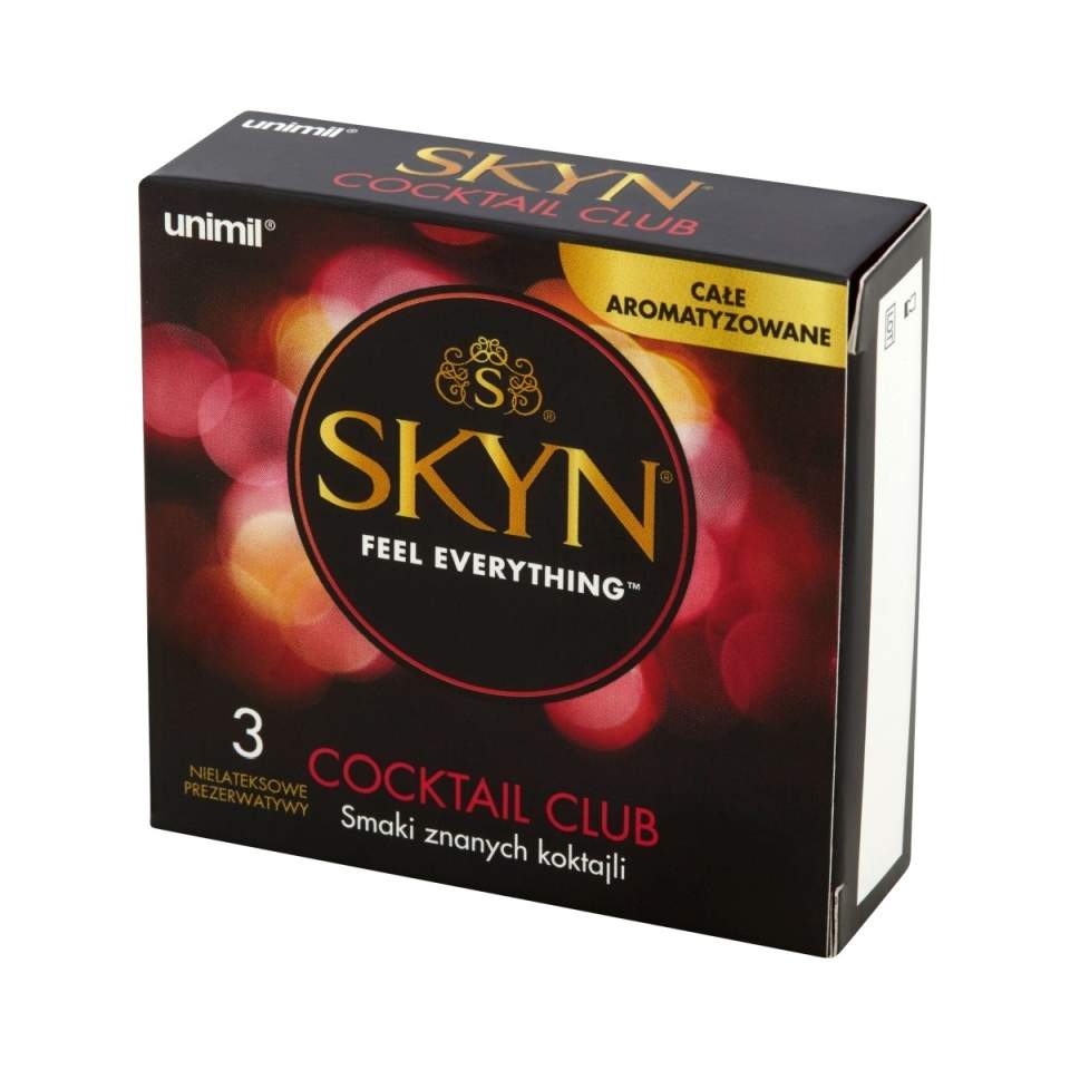 Unimil Skyn nielateksowe prezerwatywy smakowe- 3 sztuk