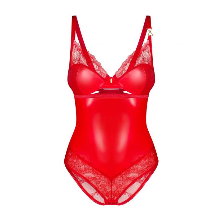 Czerwone drapieżne body marki Obsessive Aliosa