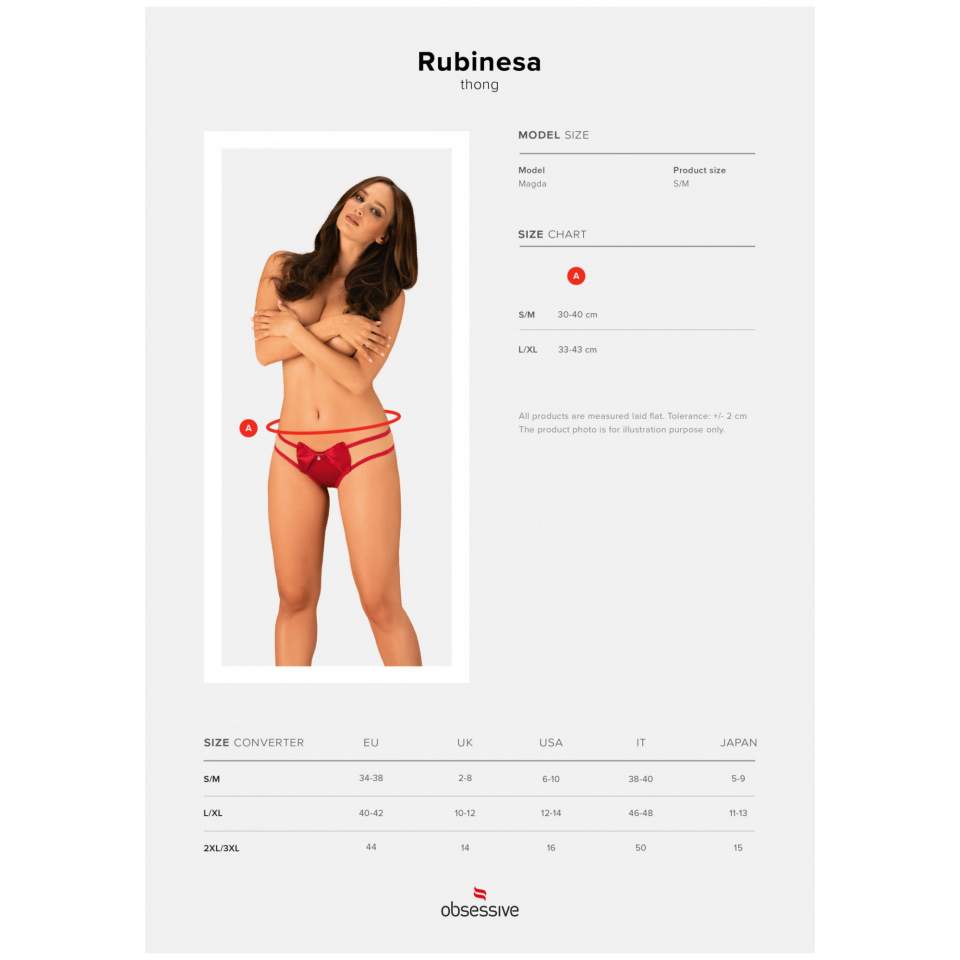 Stringi z czerwoną kokardą Obsessive Rubinesa