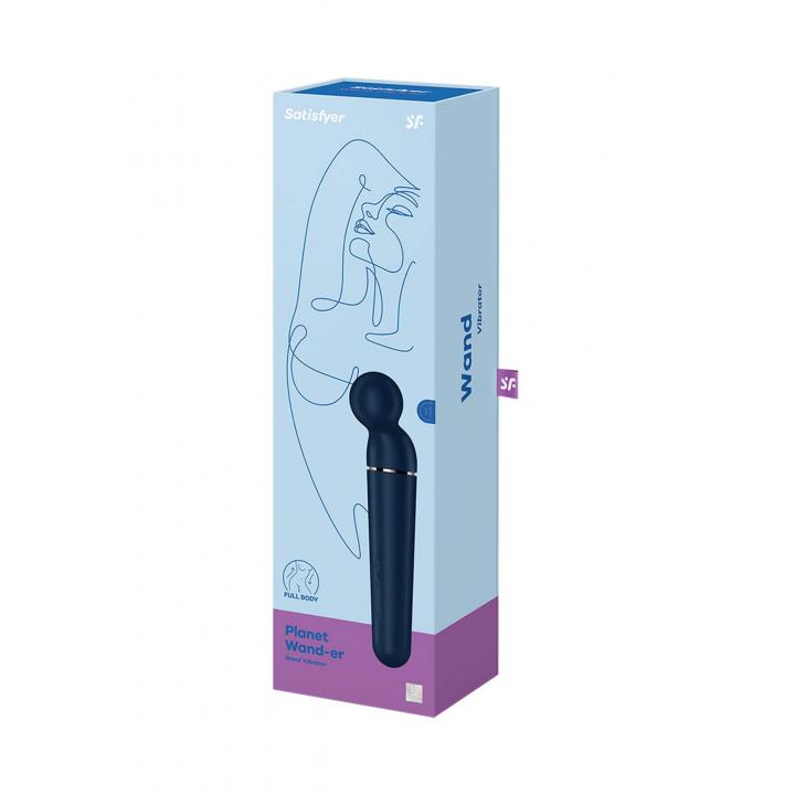 Granatowy silikonowy masażer dla kobiet Satisfyer Planet Wand-er