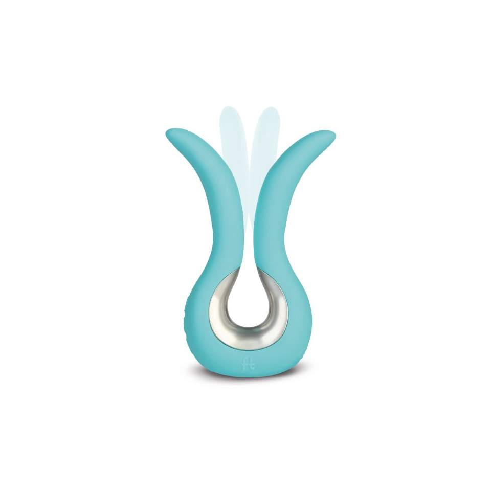 Miętowy silikonowy wibrator króliczek Gvibe Mini – 10,5 cm