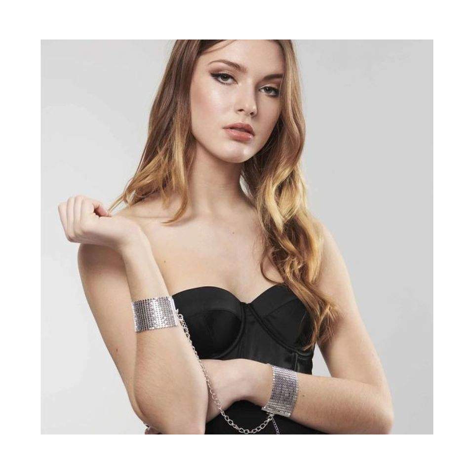 XXX Kajdanki - Bijoux Indiscrets - Désir Métallique Handcuffs (srebrne)