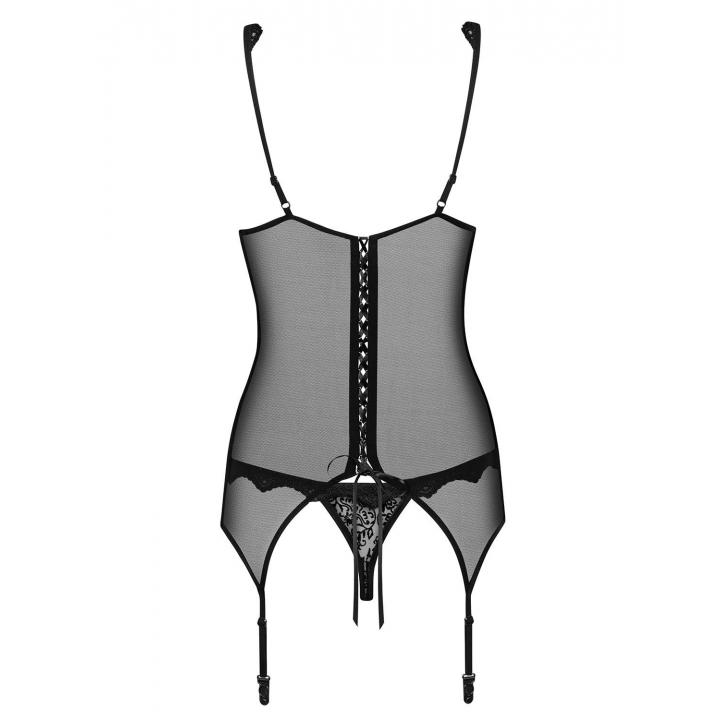 Gorset Obsessive Emperita w zestawie ze stringami