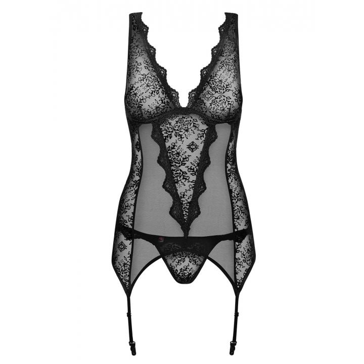 Gorset Obsessive Emperita w zestawie ze stringami
