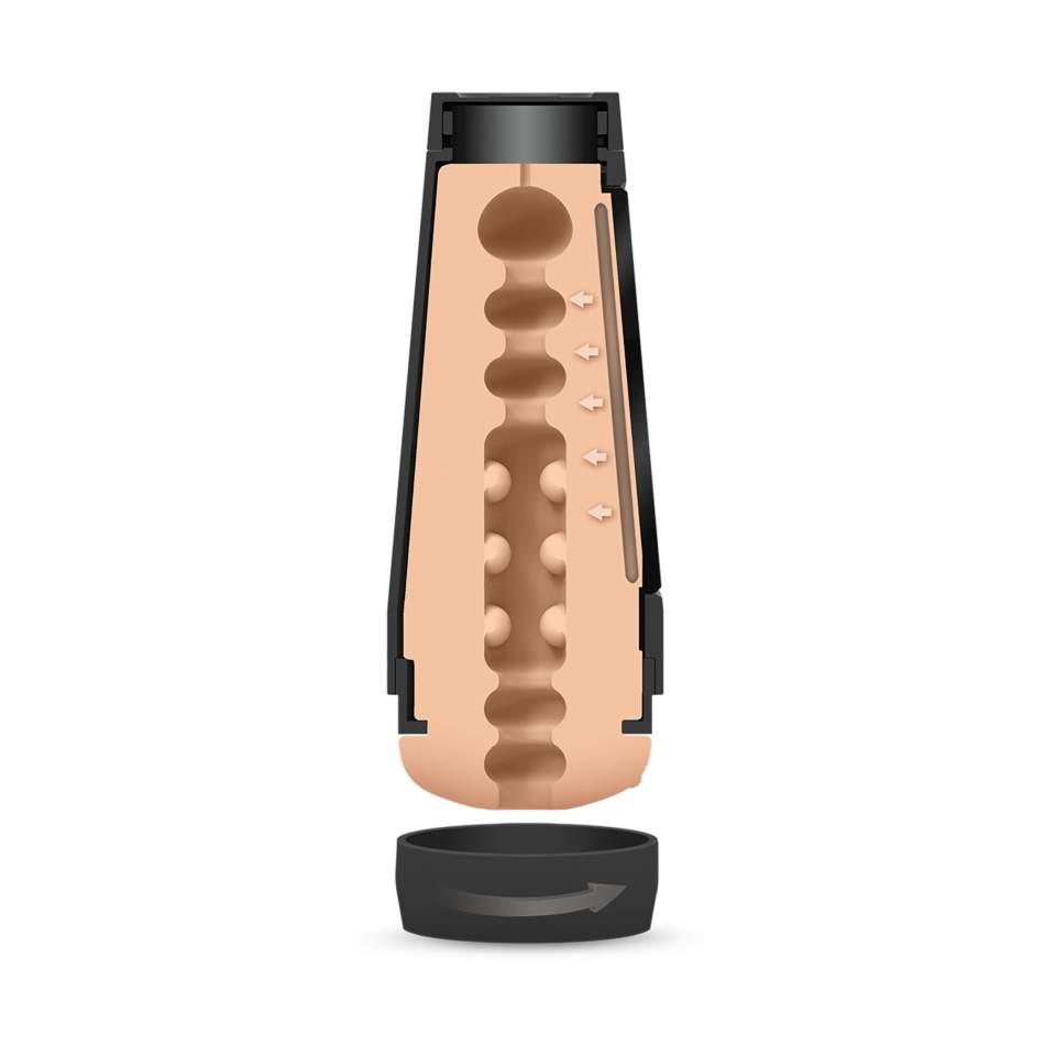 Masturbator dla mężczyzn w twardej obudowie umożliwiający kontrolowanie siły ssania i ściśnięcia 22,1cm- Ari