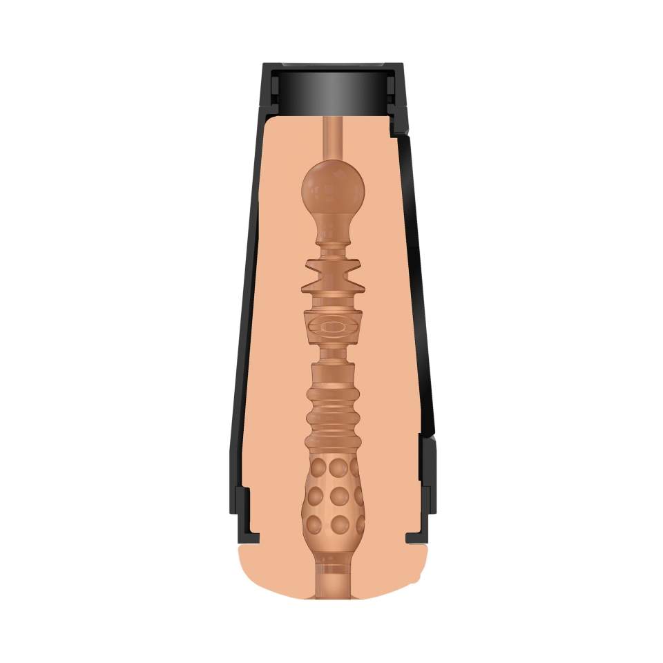 Masturbator dla mężczyzn w twardej obudowie umożliwiający kontrolowanie siły ssania i ściśnięcia 22,1cm- Bridgette B