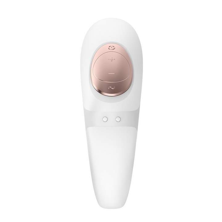 Biały silikonowy wibrator dla par z technologią próżniową Satisfyer Pro 4