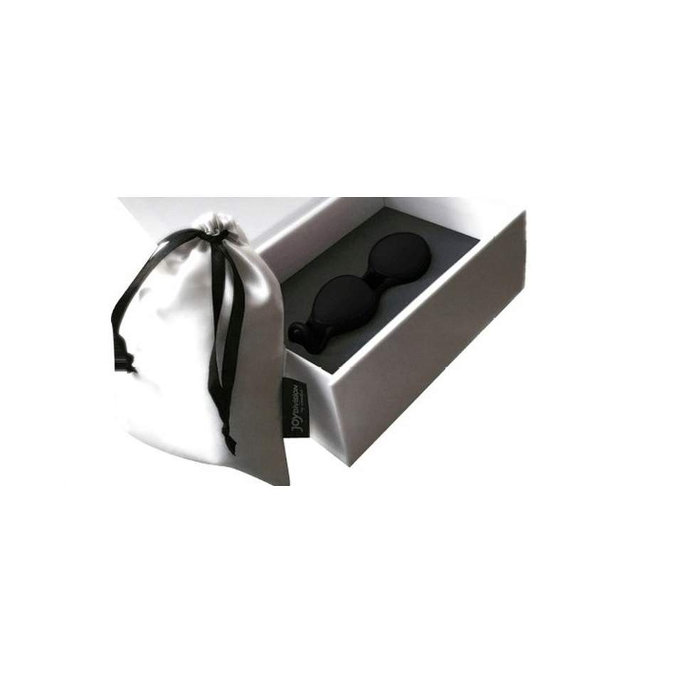 Czarne silikonowe kulki gejszy z wibracjami do stymulacji i treningu mięśni Kegla – 88 g