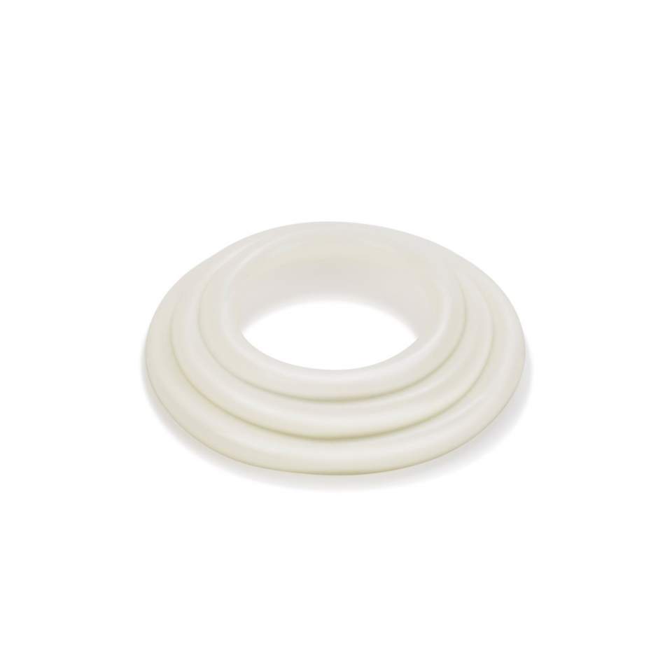 Zestaw trzech białych pierścieni erekcyjnych - średnica do 4,5 cm