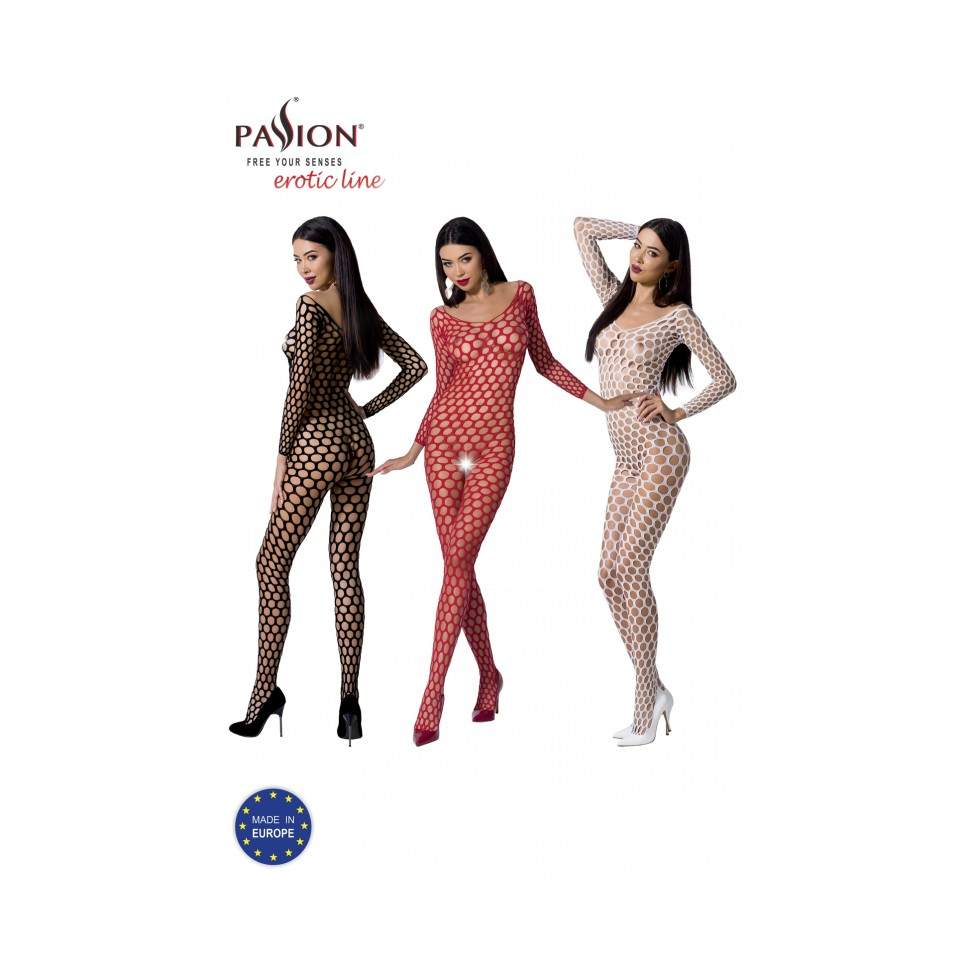 Czarne bodystocking z otwartym krokiem Passion BS077
