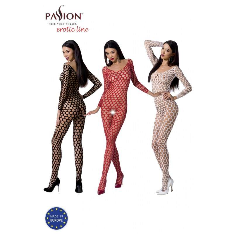 Czarne bodystocking z otwartym krokiem Passion BS077
