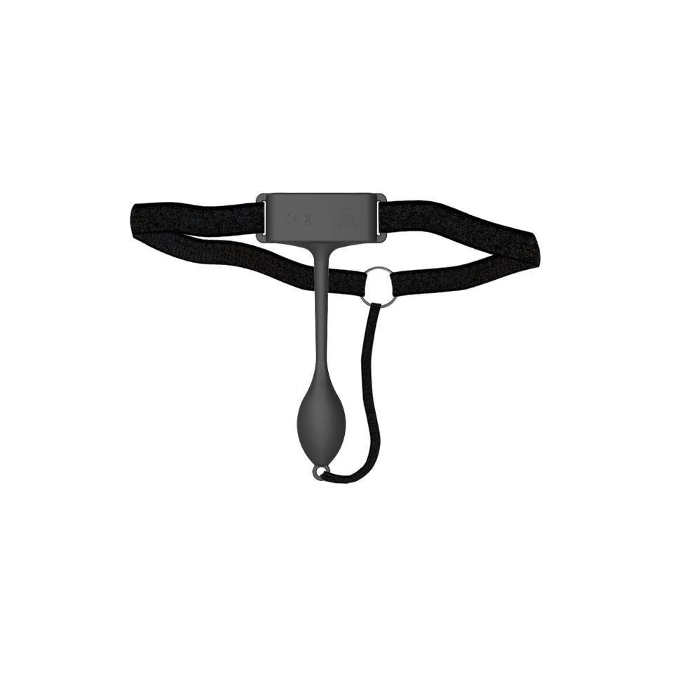 Czarne wibrujące majtki z masażerem, sterowane pilotem