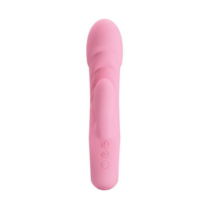 Silikonowy wibrator i stymulator łechtaczki w jednym – Pretty Love Carina – 7 trybów pracy