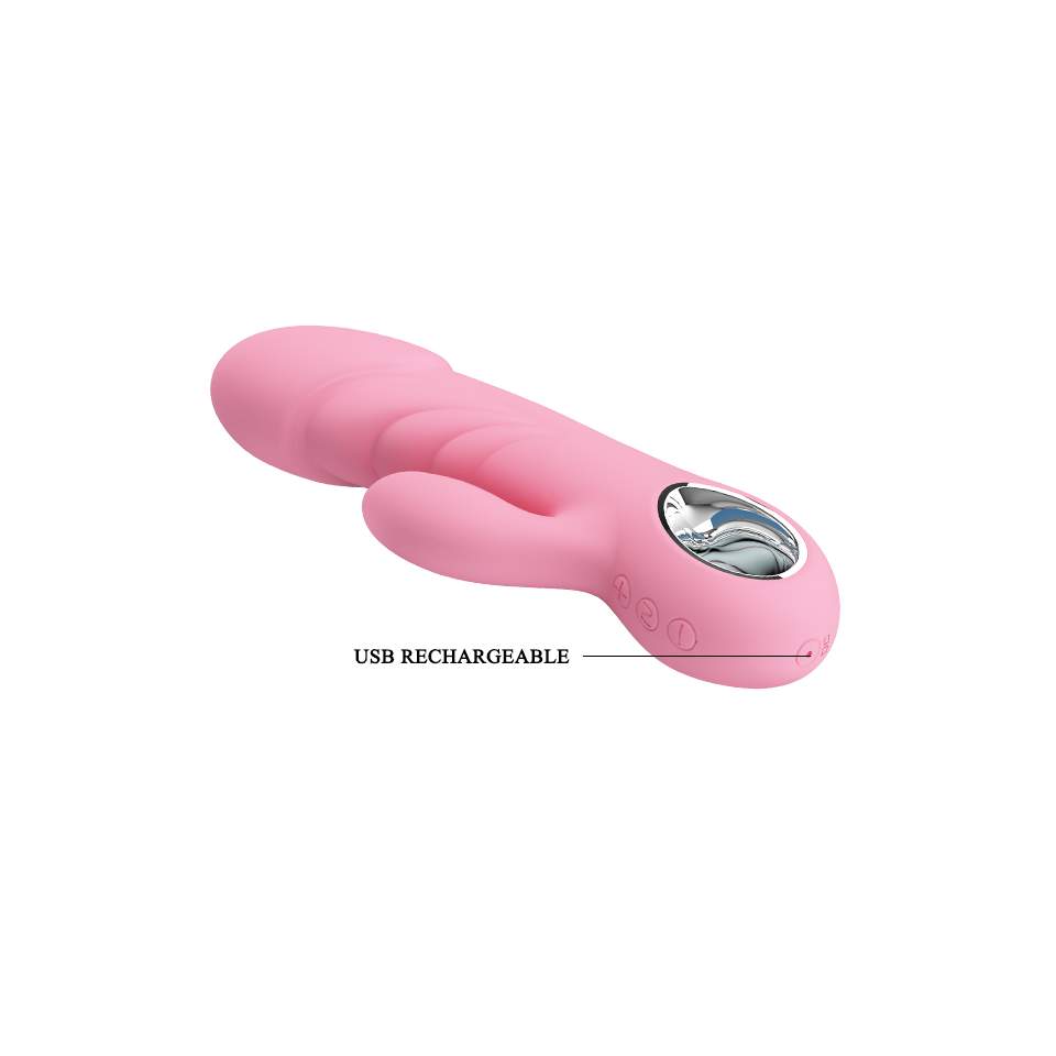 Silikonowy wibrator i stymulator łechtaczki w jednym – Pretty Love Carina – 7 trybów pracy