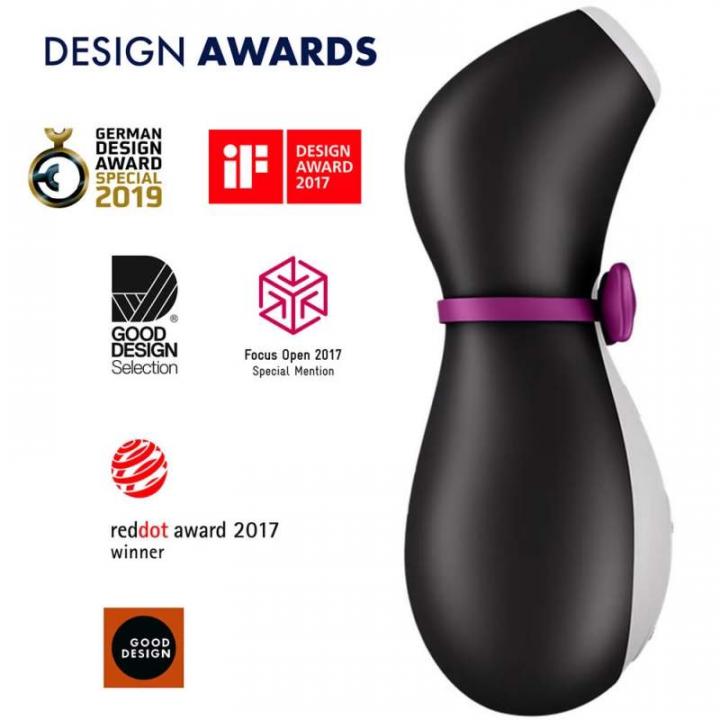 Bezdotykowy masażer łechtaczki z falą ciśnieniową Penguin Satisfyer Pro
