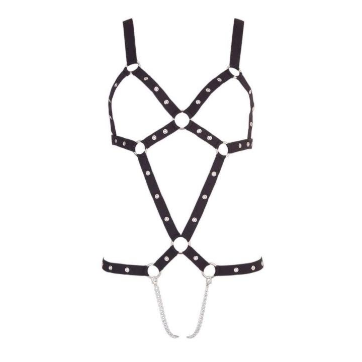 Czarna bielizna BDSM dla kobiet - idealna do zabaw typu bondage