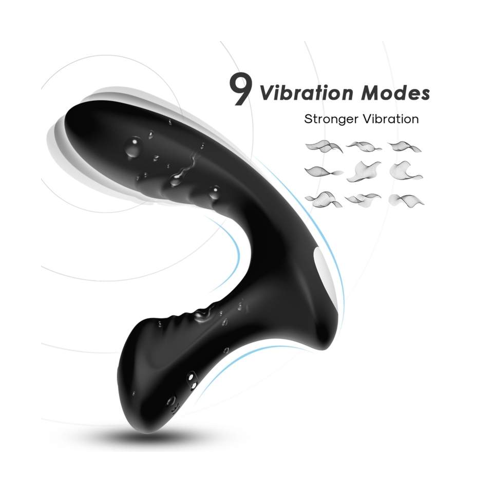 Silikonowy, wodoodporny masażer prostaty: 9 trybów wibracji