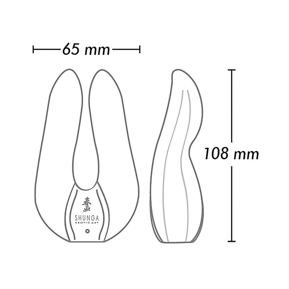 Luksusowy podwójny wibrator z 2 elastycznymi wibro-palcami wykonany z silikonu w kolorze czarnym