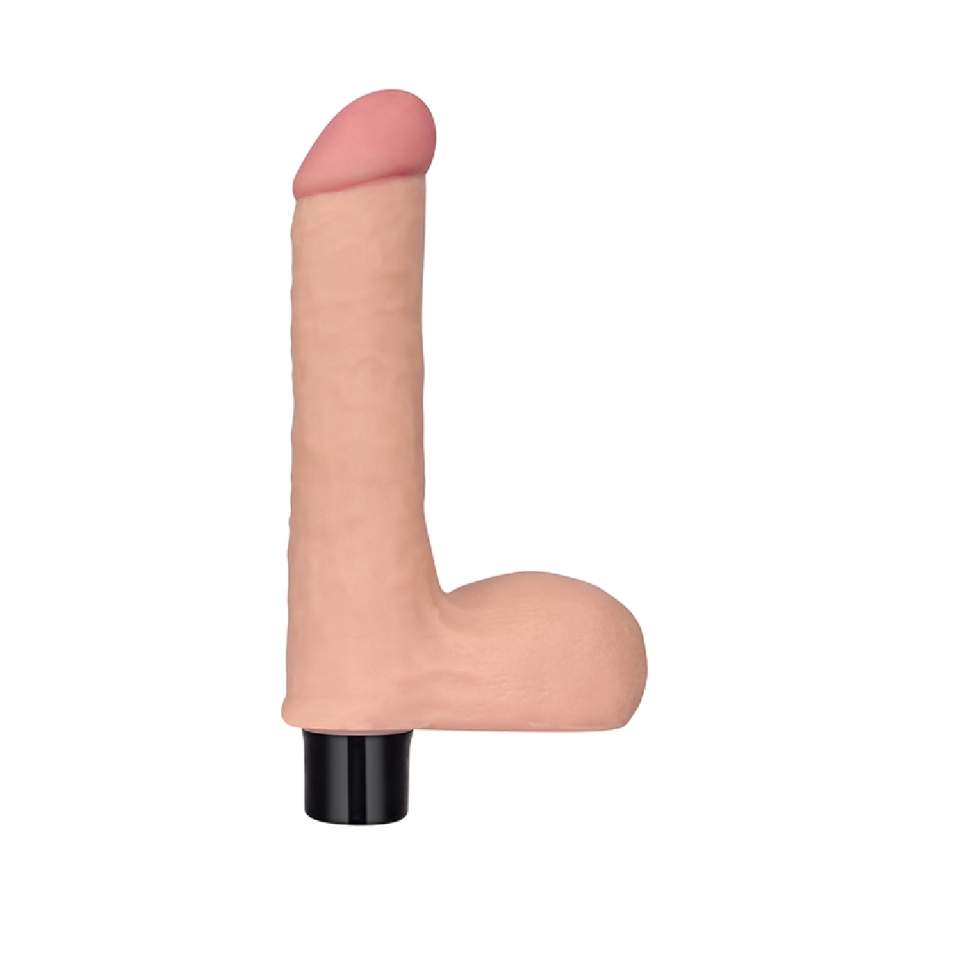 Realistyczne dildo, wykonane z super miękkiego materiału imitującego prawdziwą skórę, 10 trybów wibracji: 20,3cm