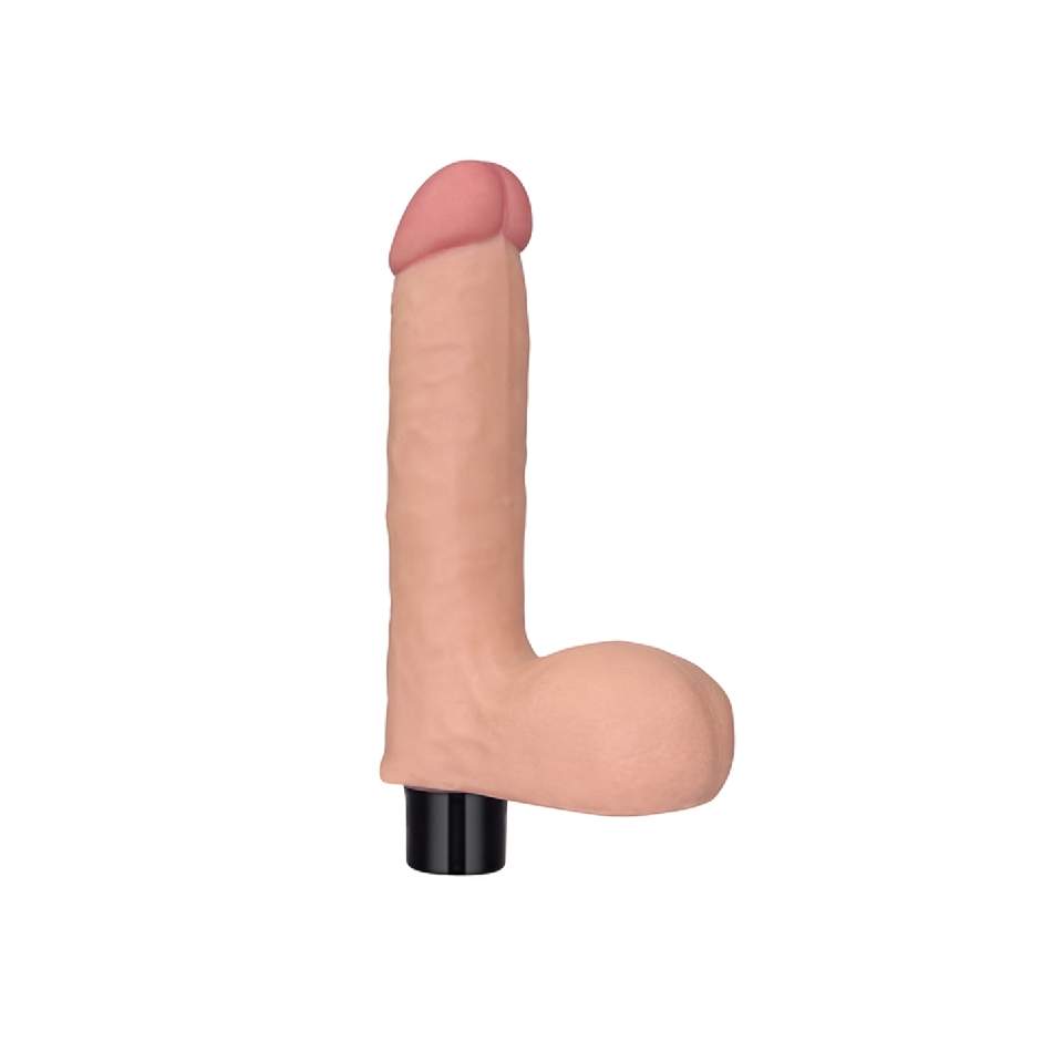 Realistyczne dildo, wykonane z super miękkiego materiału imitującego prawdziwą skórę, 10 trybów wibracji: 20,3cm
