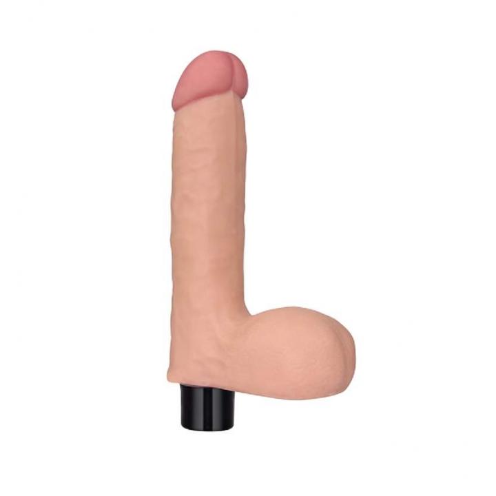 Realistyczne dildo, wykonane z super miękkiego materiału imitującego prawdziwą skórę, 10 trybów wibracji: 20,3cm
