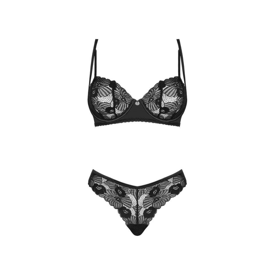 Koronkowy 2-częściowy komplet w kolorze czarnym Serena Love