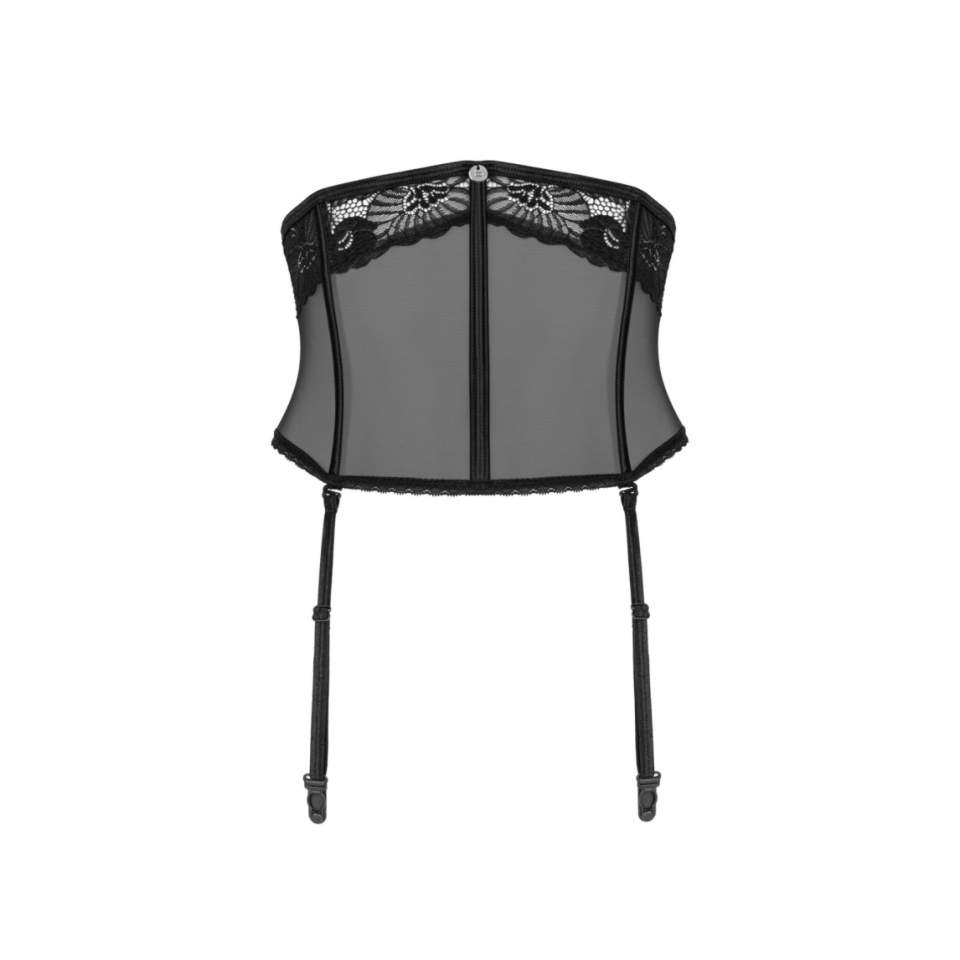 Czarny elegancki pas do pończoch modelujacy talię Obsessive Serena Love