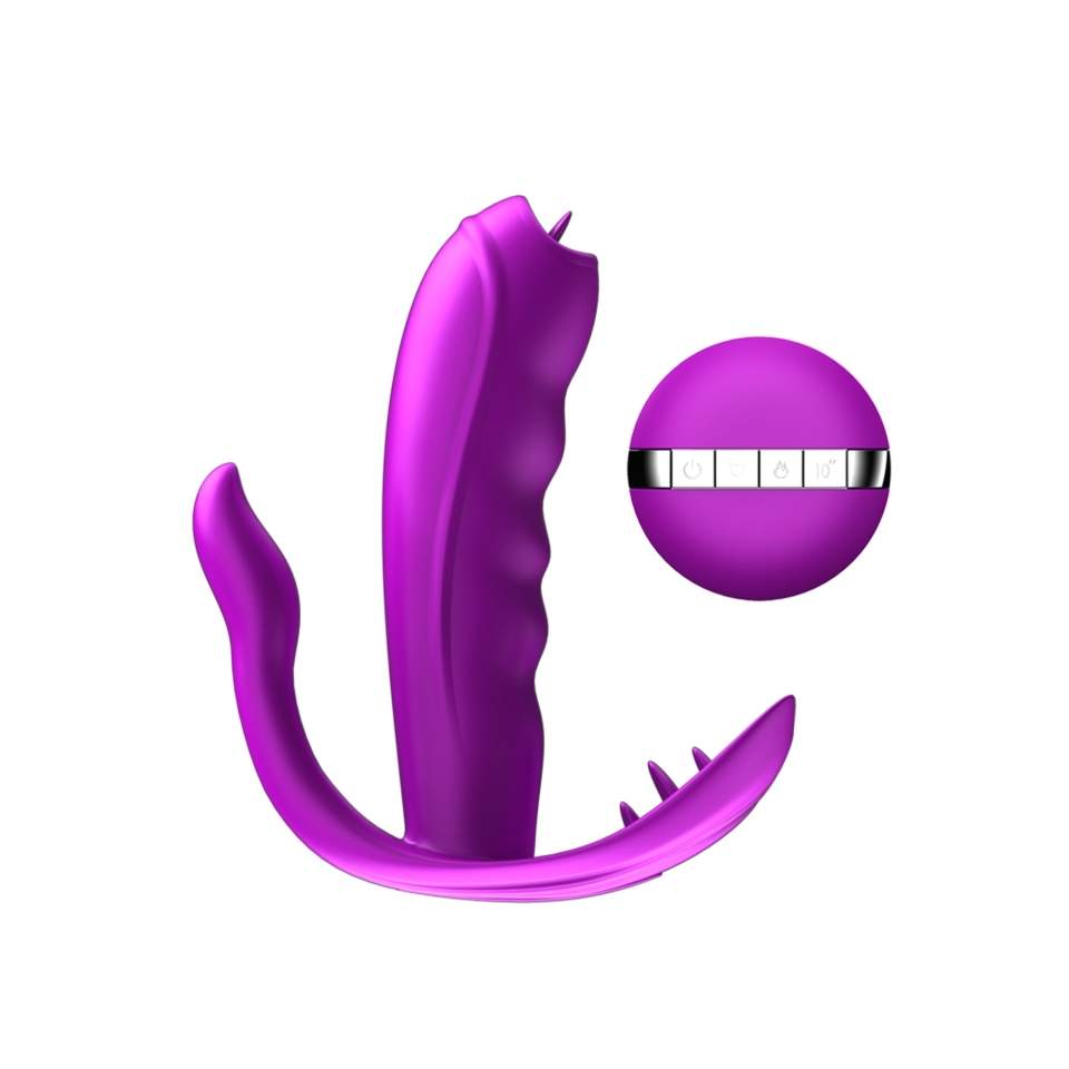 Wibrujący silikonowy masażer do majtek z funkcją podgrzewania: 7 funkcji