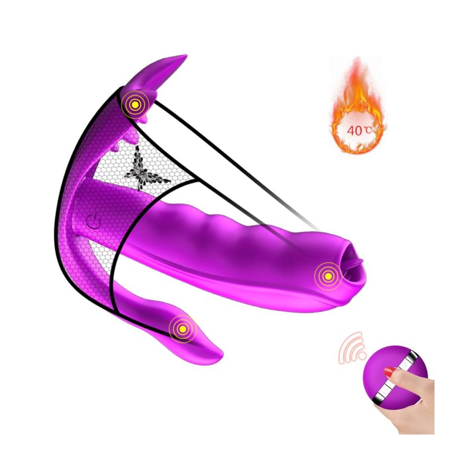 Wibrujący silikonowy masażer do majtek z funkcją podgrzewania: 7 funkcji