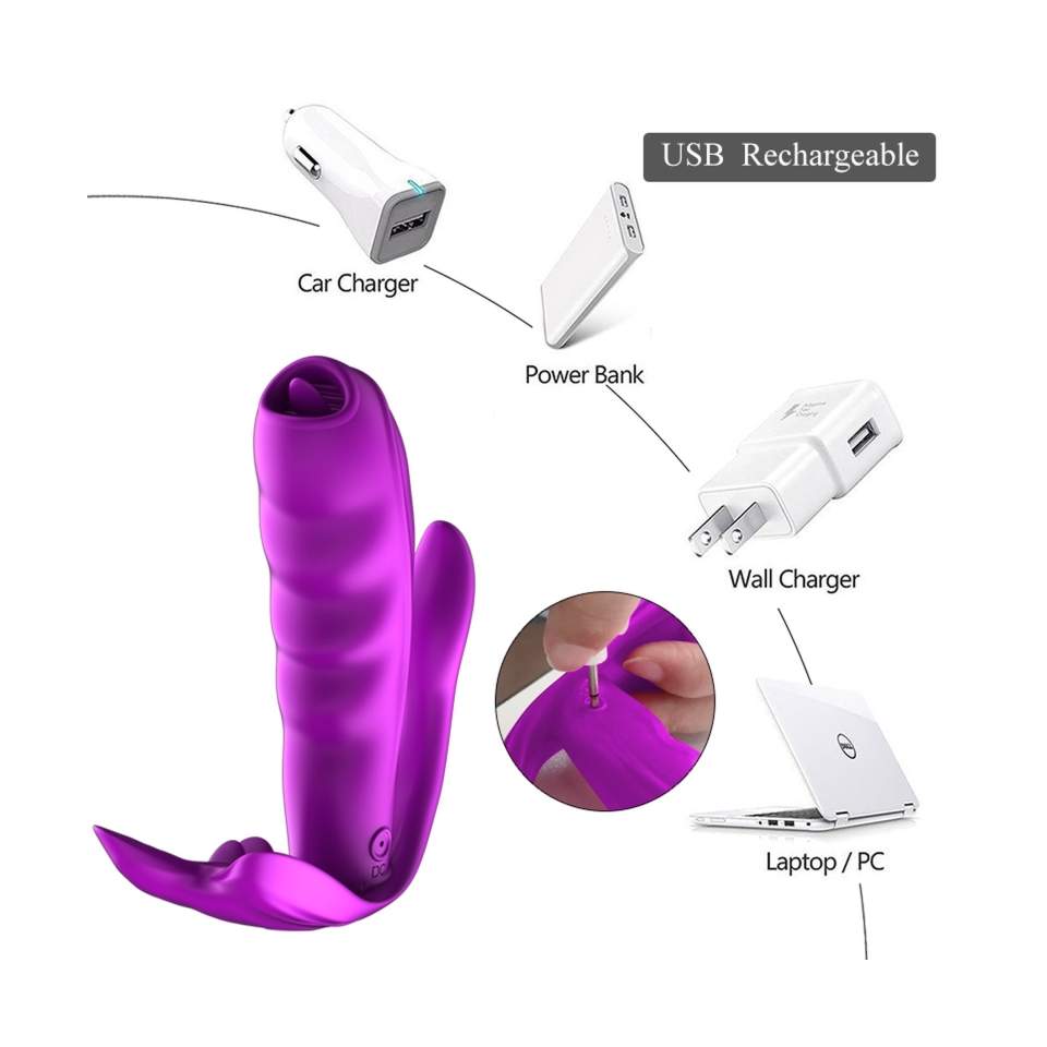 Wibrujący silikonowy masażer do majtek z funkcją podgrzewania: 7 funkcji