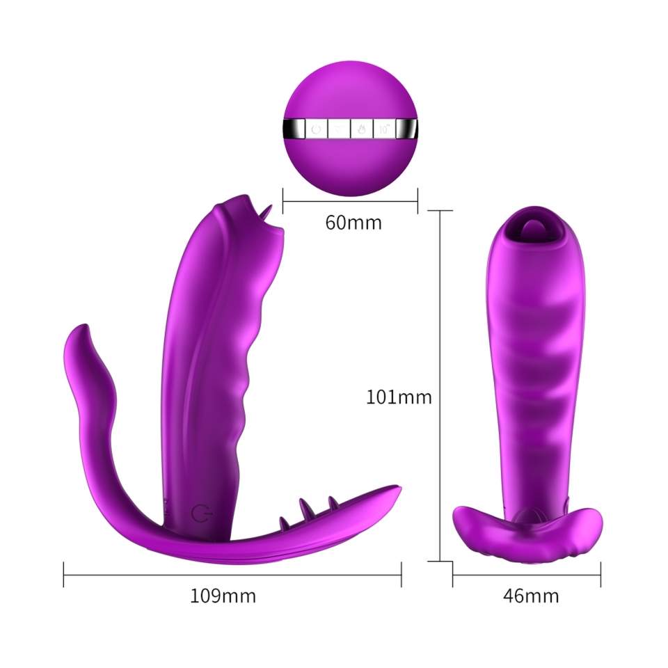 Wibrujący silikonowy masażer do majtek z funkcją podgrzewania: 7 funkcji