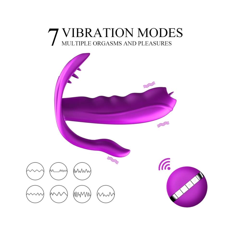 Wibrujący silikonowy masażer do majtek z funkcją podgrzewania: 7 funkcji