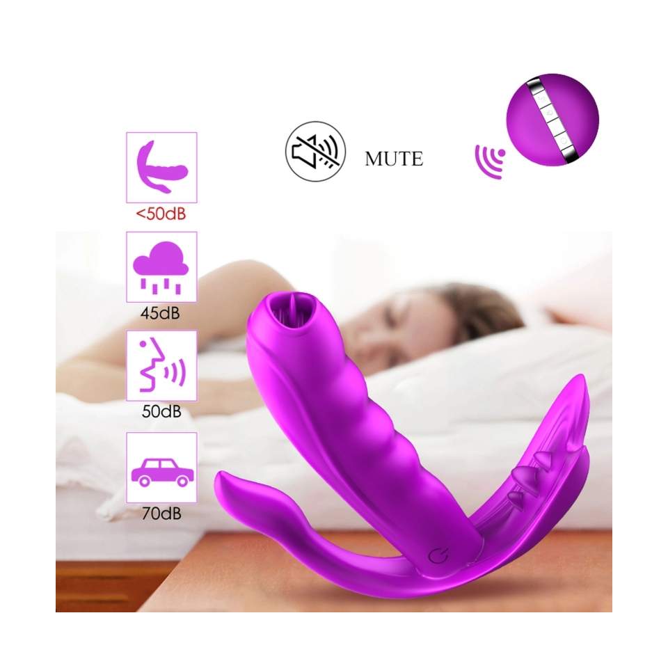 Wibrujący silikonowy masażer do majtek z funkcją podgrzewania: 7 funkcji