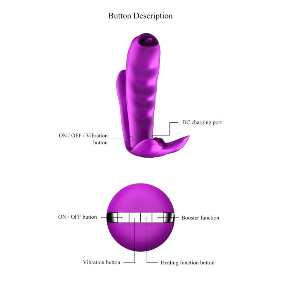 Wibrujący silikonowy masażer do majtek z funkcją podgrzewania: 7 funkcji