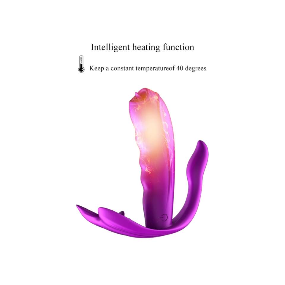 Wibrujący silikonowy masażer do majtek z funkcją podgrzewania: 7 funkcji