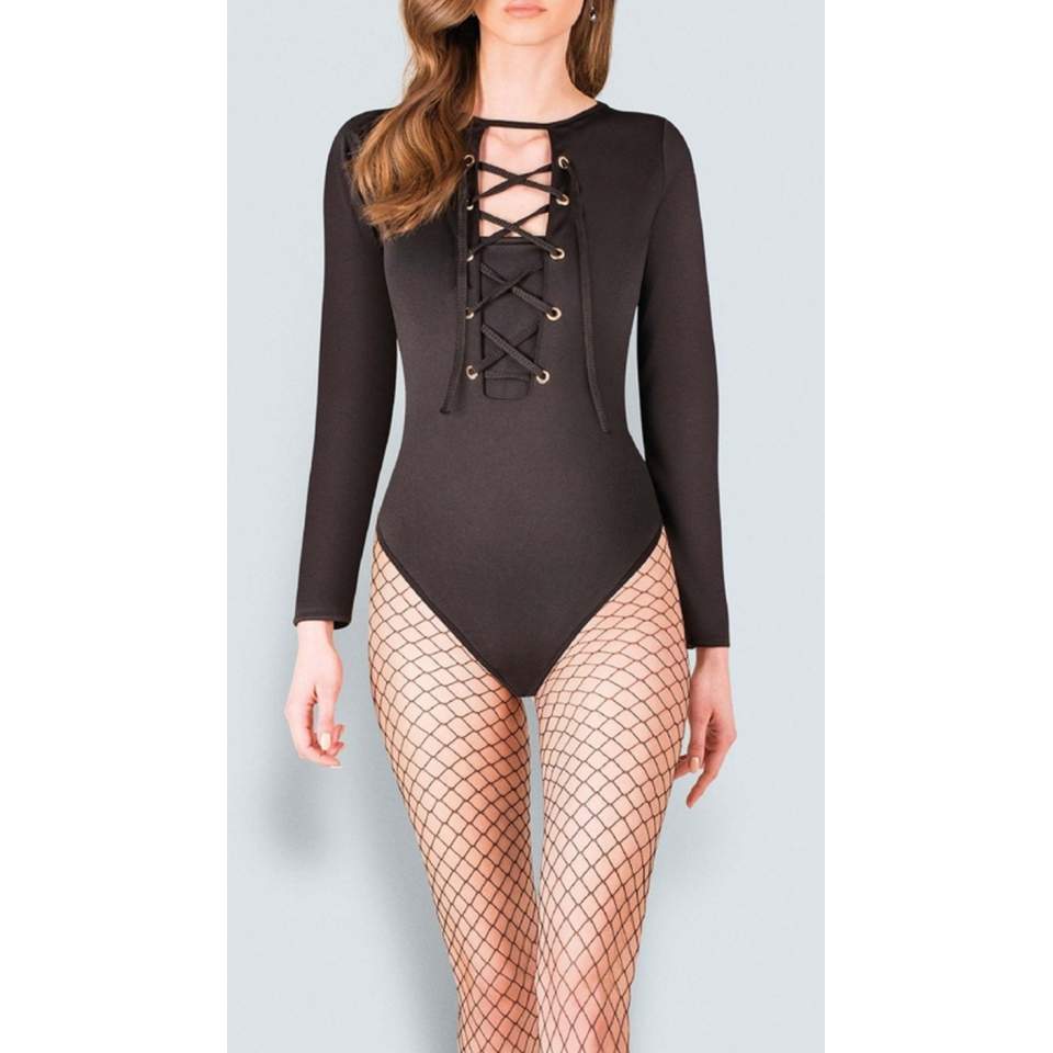 Czarne rajstopy siateczowe- kabaretki