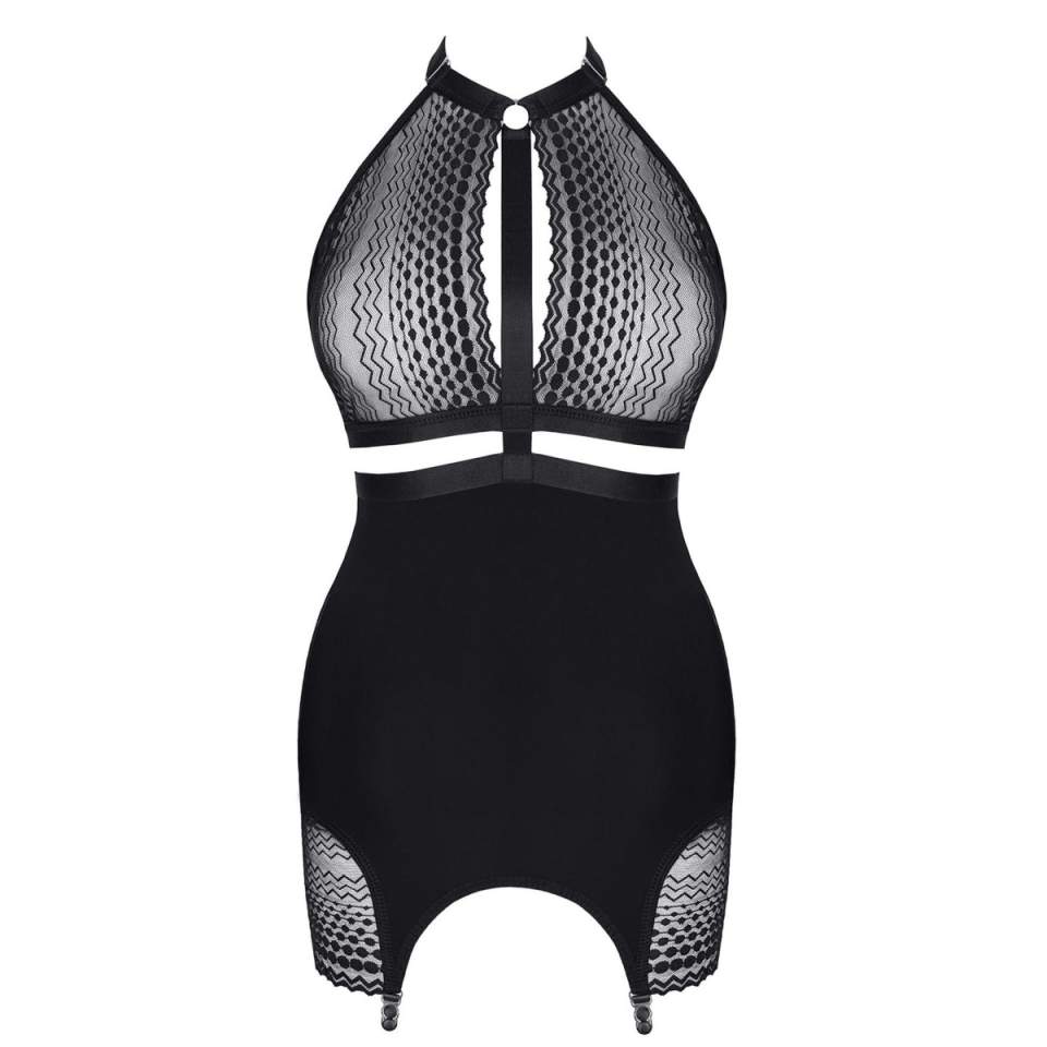 Sukienka z paskami do pończoch Demoniq Priscila