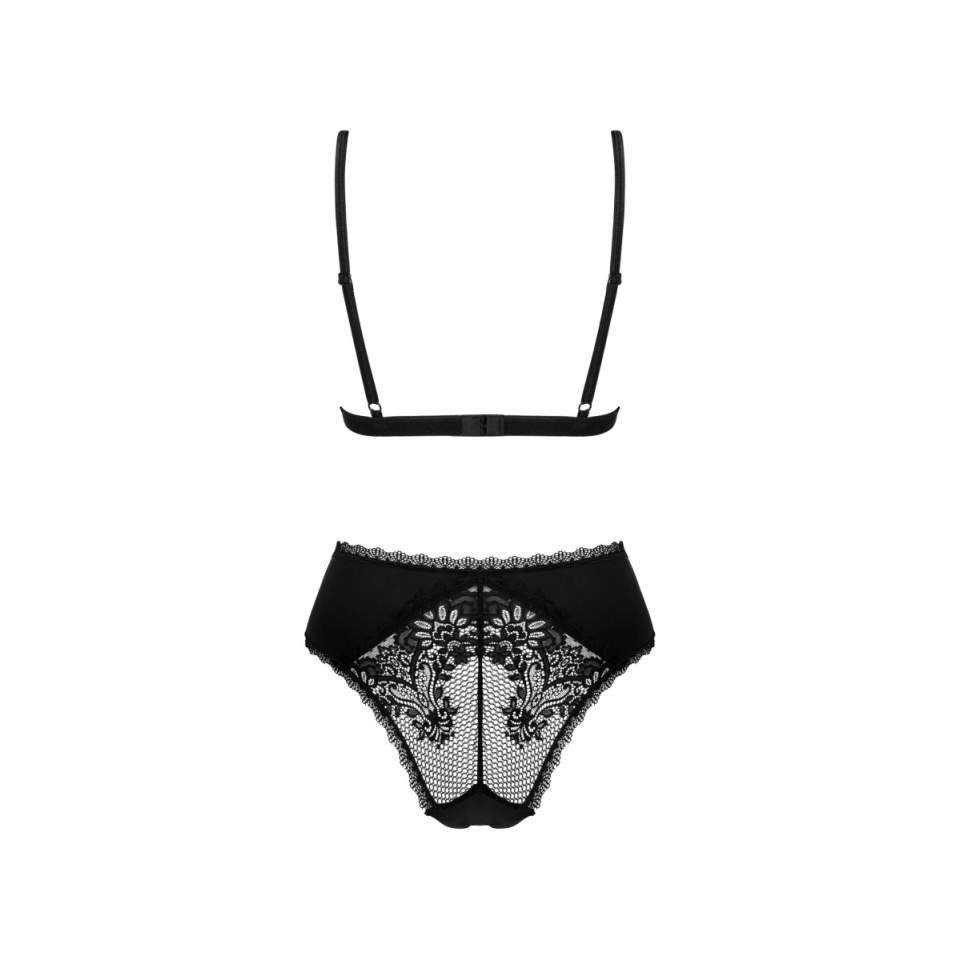 Zmysłowe i kobiece czarne body z koronką Obsessive Maderris