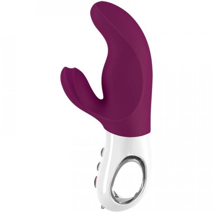 Fioletowy wibrator Fun Factory MISS BI z dwoma silnikami - 17 cm