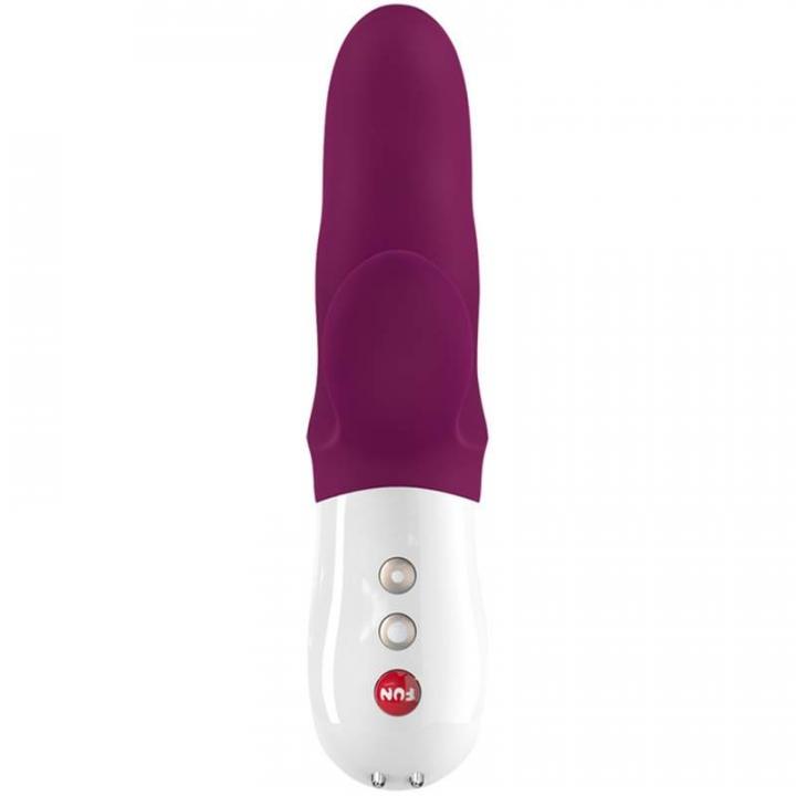 Fioletowy wibrator Fun Factory MISS BI z dwoma silnikami - 17 cm