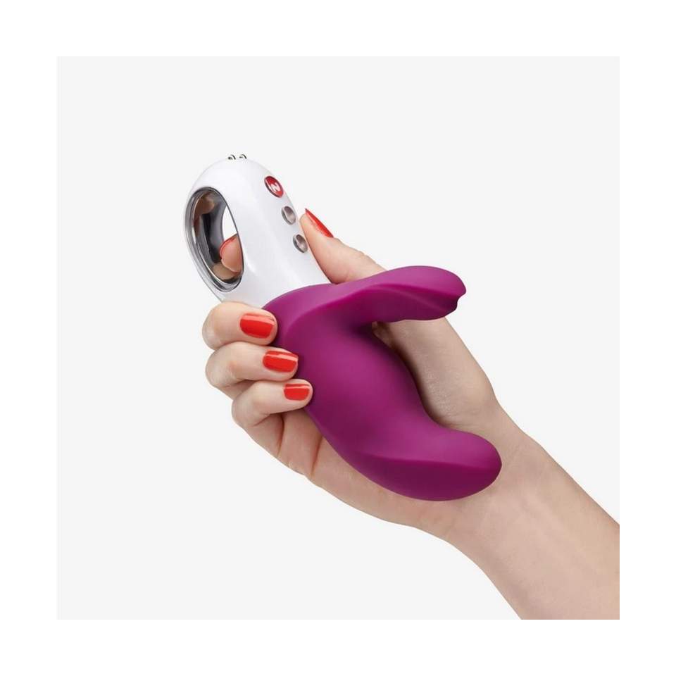 Fioletowy wibrator Fun Factory MISS BI z dwoma silnikami - 17 cm