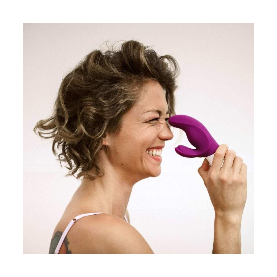 Fioletowy wibrator Fun Factory MISS BI z dwoma silnikami - 17 cm